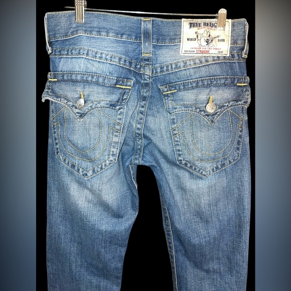 True Religion Denim Jeans Distressed Straight Men's Size 30 - Picture 7 of 10